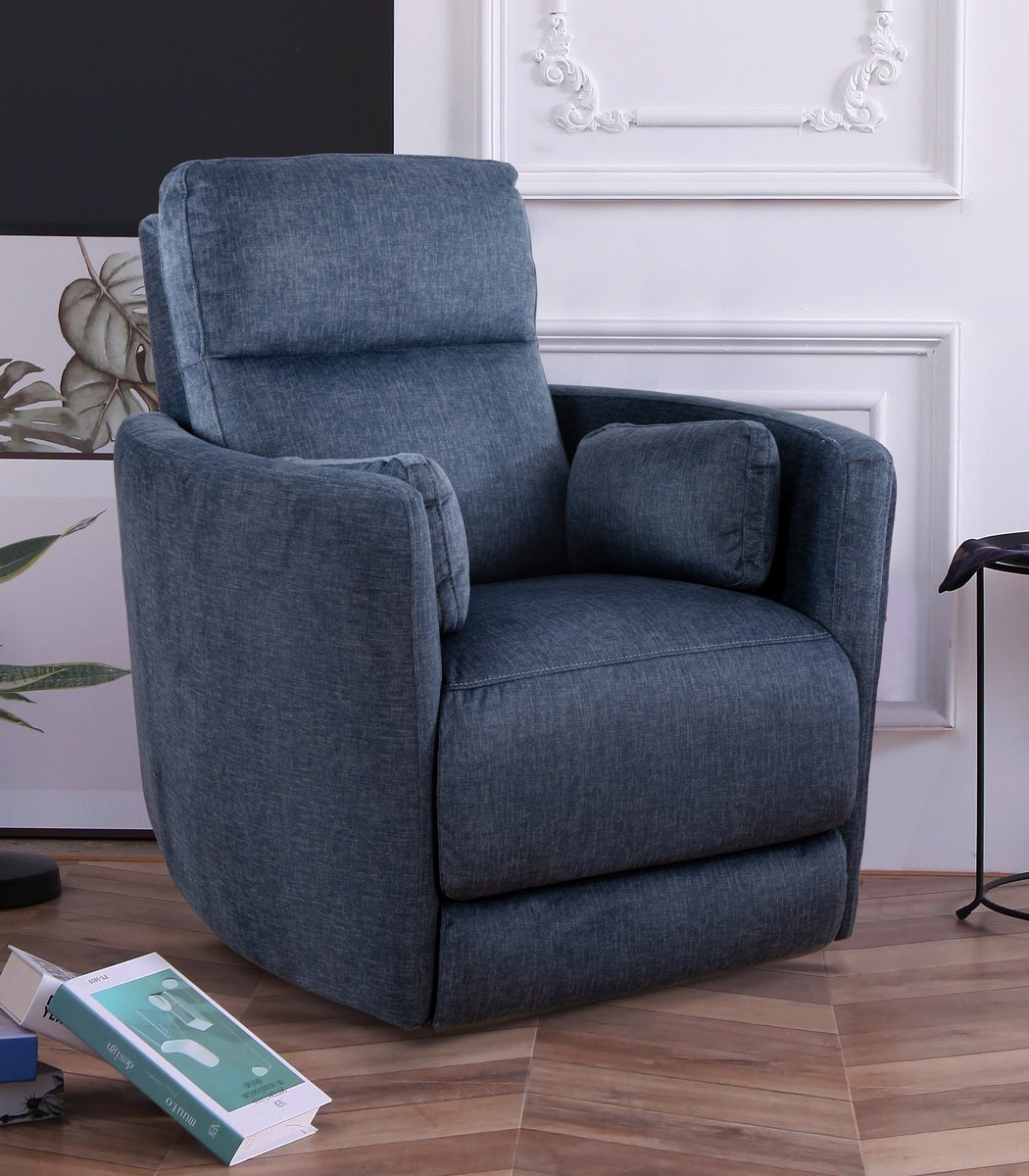 Blue Haven Swivel Recliner Chair - 360° Rotating Lounge Chair with Adjustable Backrest & Footrest - Perfect for Living Room, Home Theater & Office Relaxation