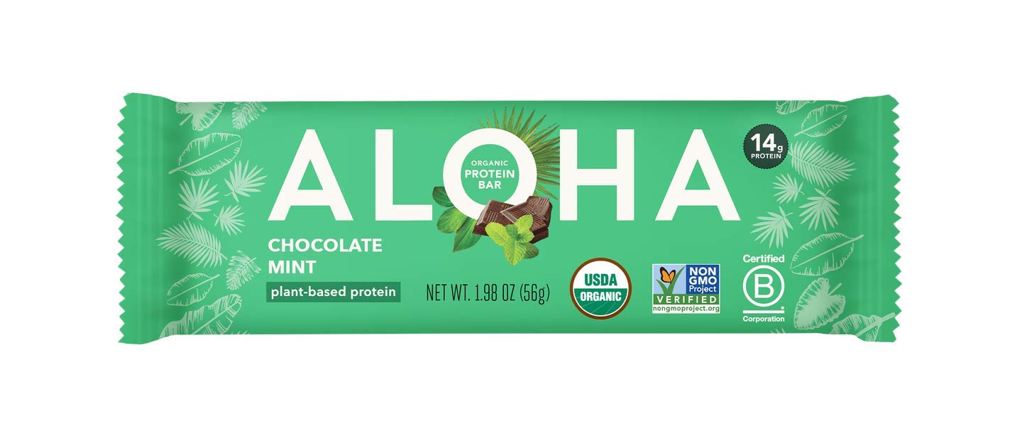 Organic Vegan Protein Bars - Low Sugar, Paleo, Non-GMO | Chocolate Mint Flavor for Fitness & Snacking