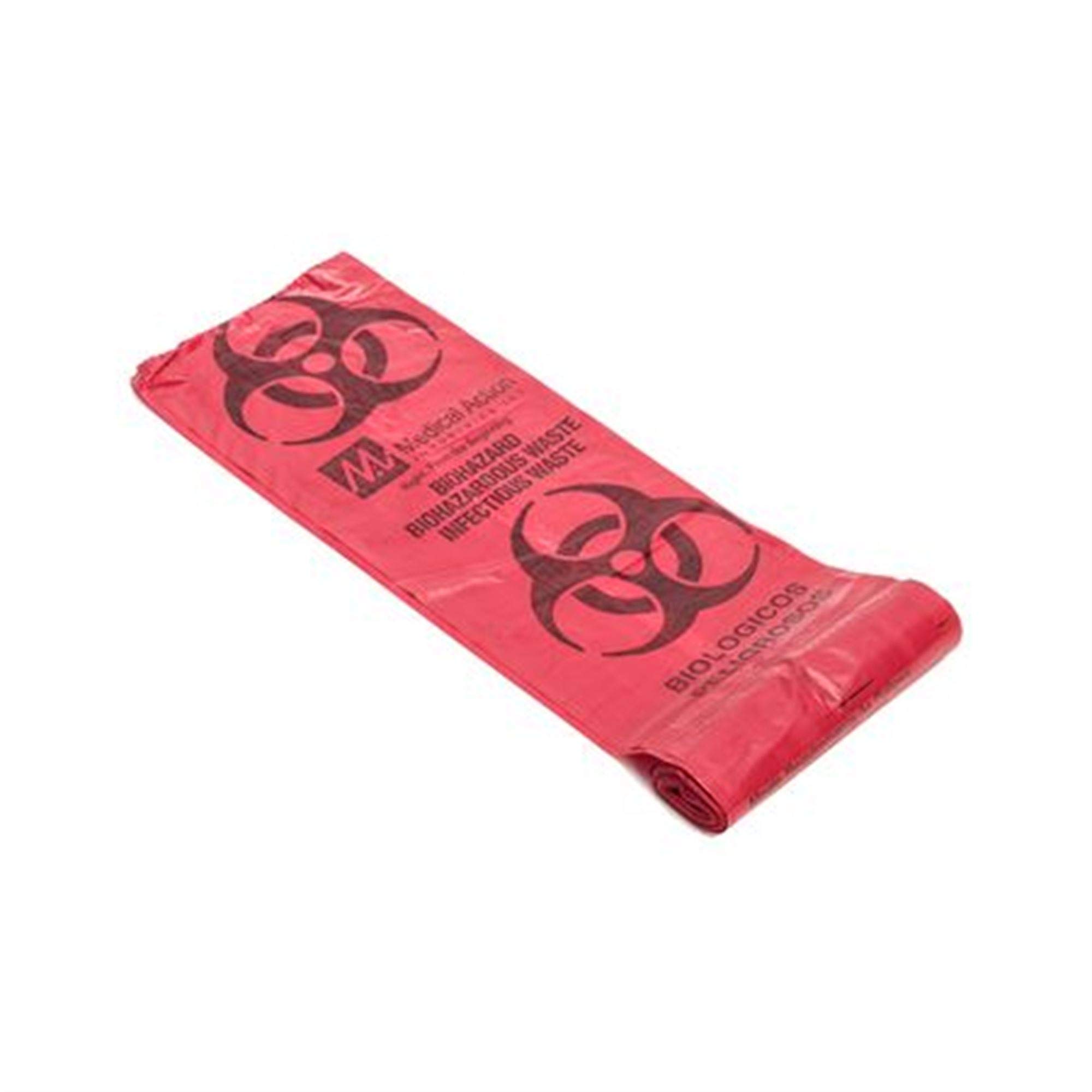 1-Gallon Red Biohazard Waste Disposal Bags - Leakproof & Durable for Medical, Laboratory & Home Use | OSHA Compliant Hazardous Waste Containment Solution