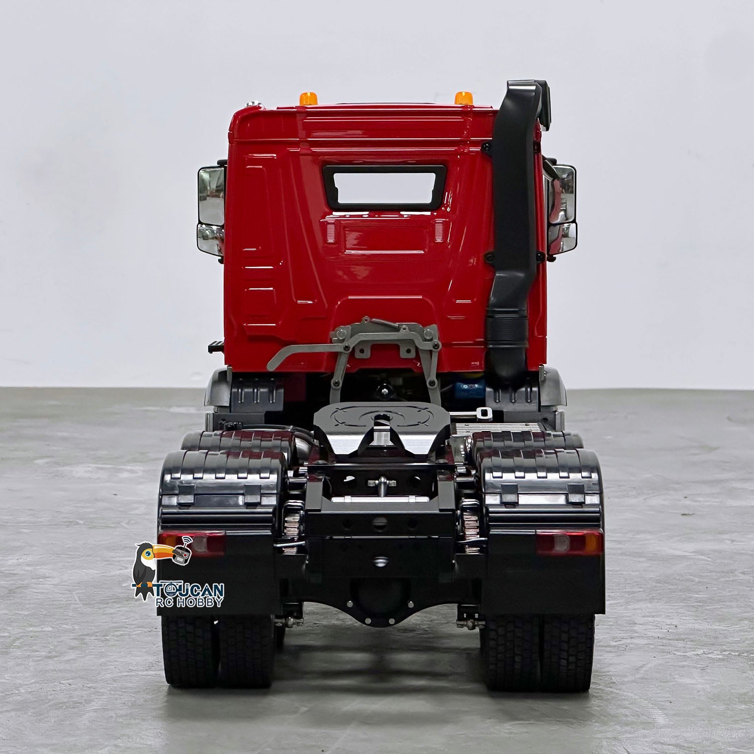 1/14 Scale 6x6 RC Tractor Truck Model - 10CH Radio Controlled, 2-Speed Brush Motor ESC, No Lock Differential Axle - Off-Road Adventure & Construction Site Play