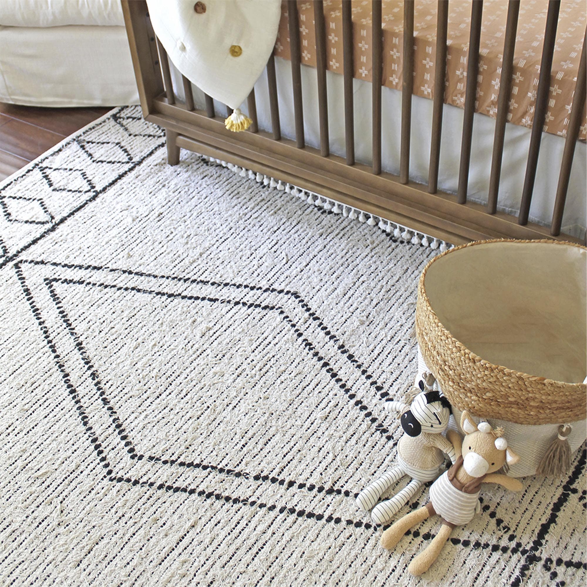 Soft and Plush Crane Baby Ezra Rug - Non-Slip Nursery Rug for Kids Room, Playroom & Nursery Decor - Perfect for Crawling, Playtime and Cozy Floor Comfort