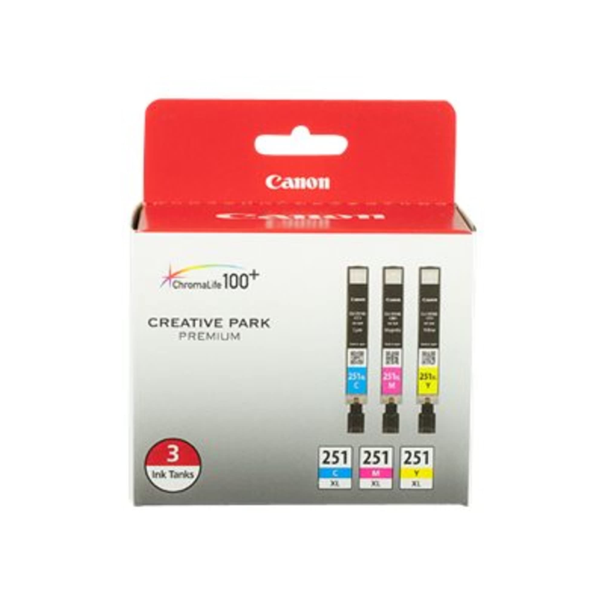 Canon CLI-251XL Ink Cartridge 3-Pack for MG/iP/MX Printers - Home & Office Use