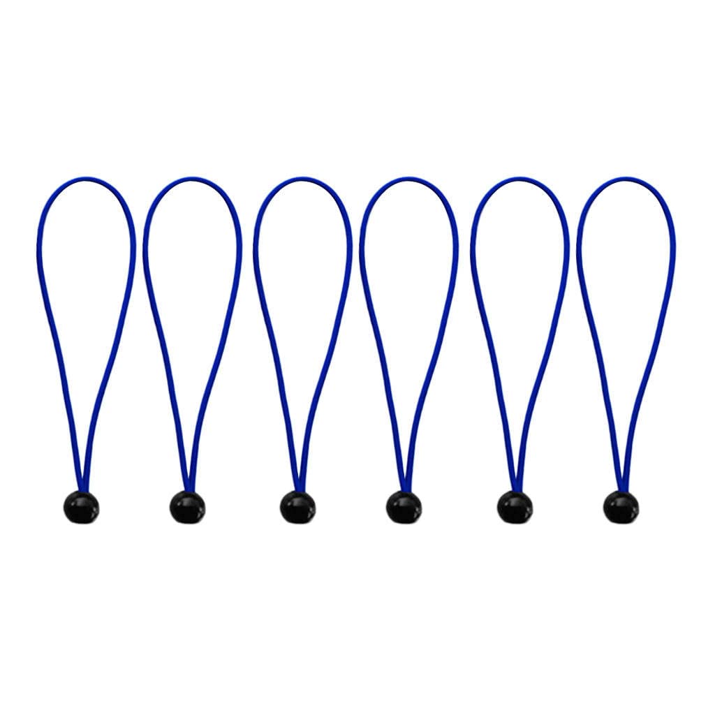 Tachiuwa 6-Pack Heavy Duty Elastic Bungee Cords with Hooks - Adjustable Canopy, Tarp, Tent Tie Down Straps - Weatherproof Camping Gear for Outdoor Shelter & Equipment Securing