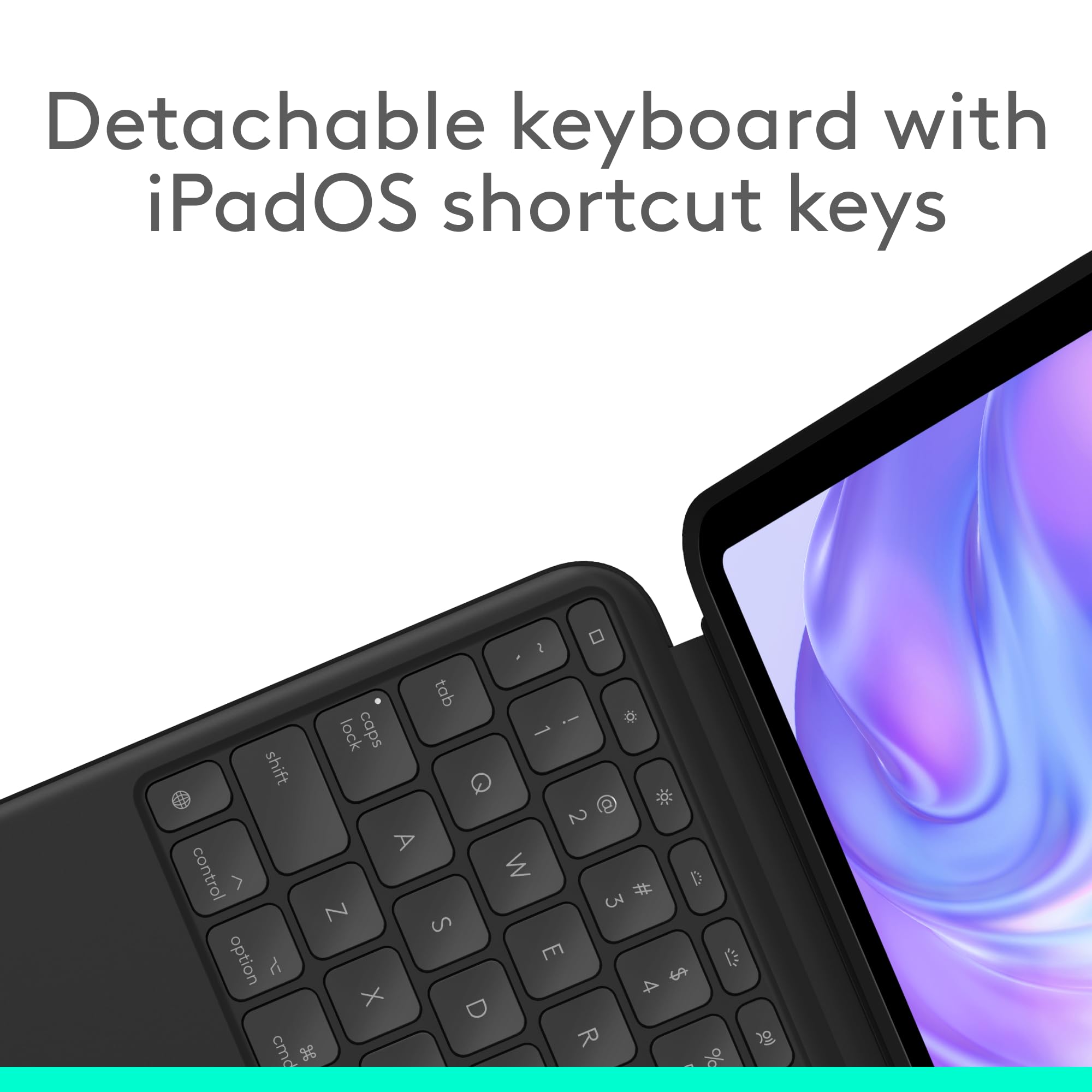 Logitech Combo Touch Keyboard Case for iPad Pro 11-inch (4th Gen 2024) with Backlit Keys & Detachable Design | Midnight Black | Includes Crayon Digital Pencil | USB-C Ports | Pixel-Precision Typing | Smart Tip Technology | Perfect for Work, Study & Creative Projects