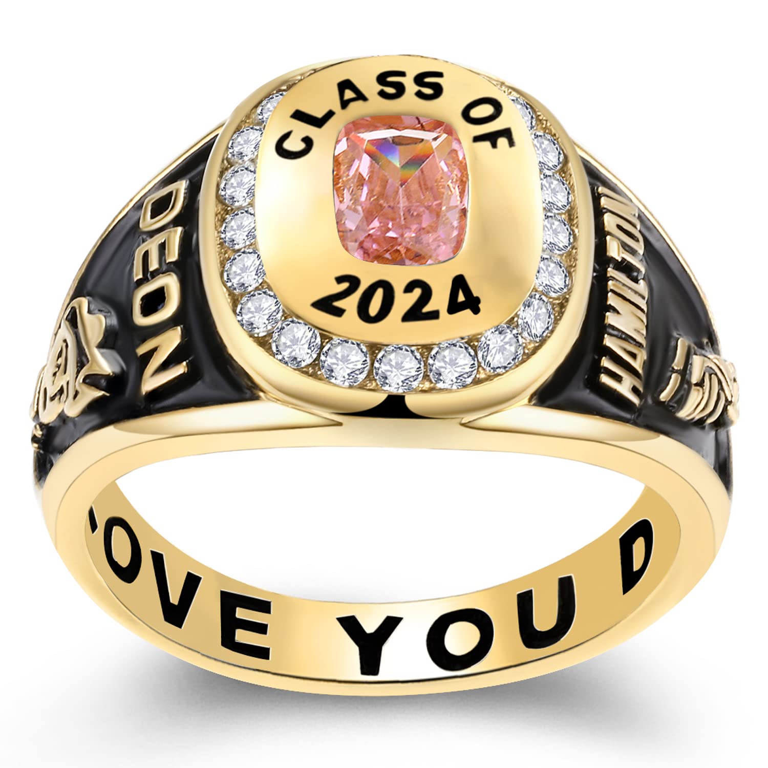 Personalized Sterling Silver Class Rings for High School & College Students - Custom Engraved Graduation Rings for Men & Women - Perfect for Graduation Gifts, School Spirit & Alumni Pride