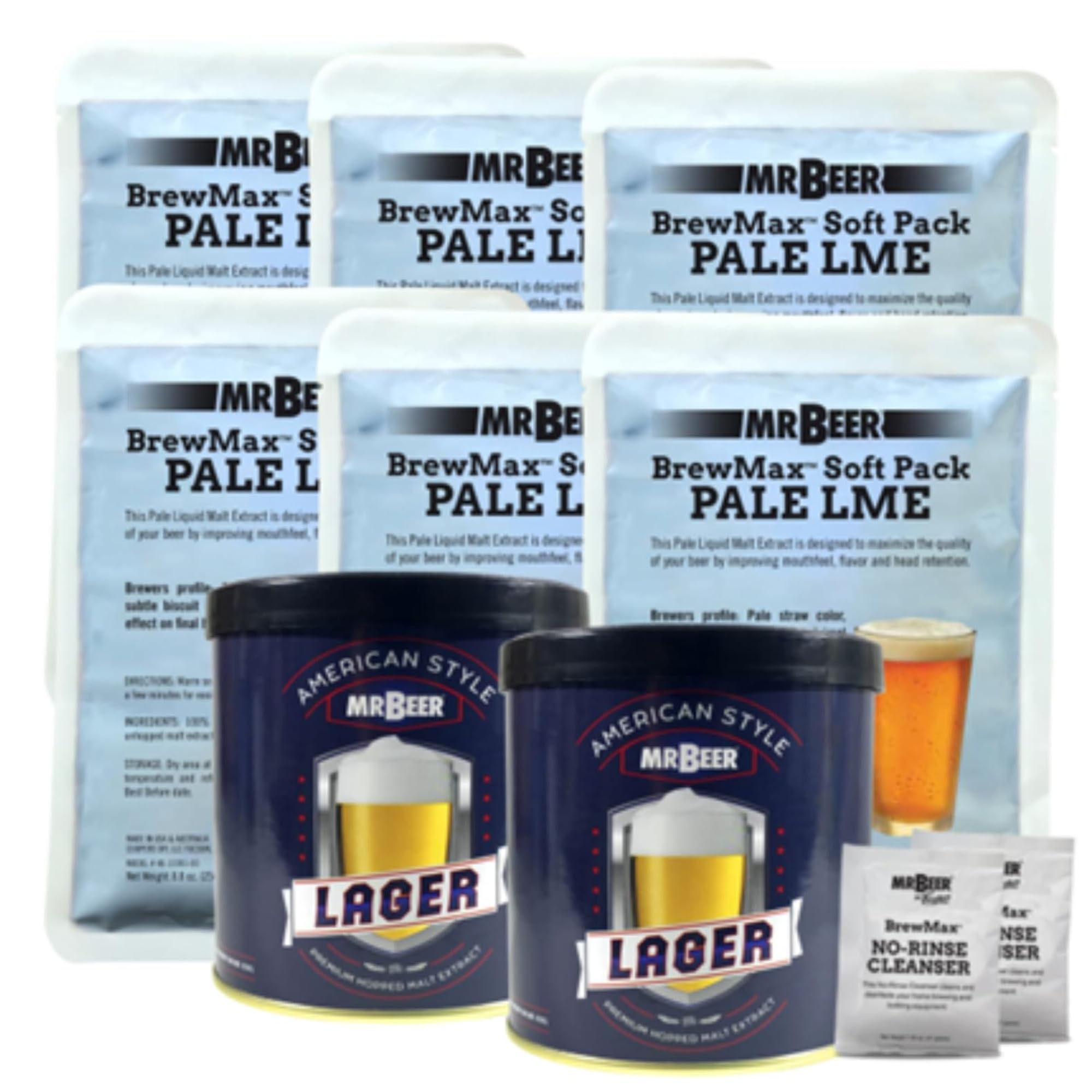 Mr Beer Dad’s Favorite Cream Ale - 5 Gallon Home Brew Beer Making Kit with Extract Recipe | Perfect for Home Brewing, Gifts & Father's Day Celebrations