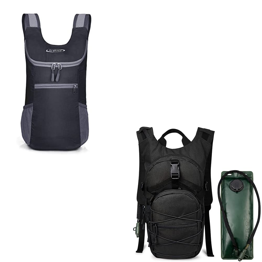 G4Free Lightweight Packable Shoulder Backpack with Hydration Pack - Perfect for Running, Hiking & Outdoor Sports | Water-Resistant Sports Backpack for Men & Women