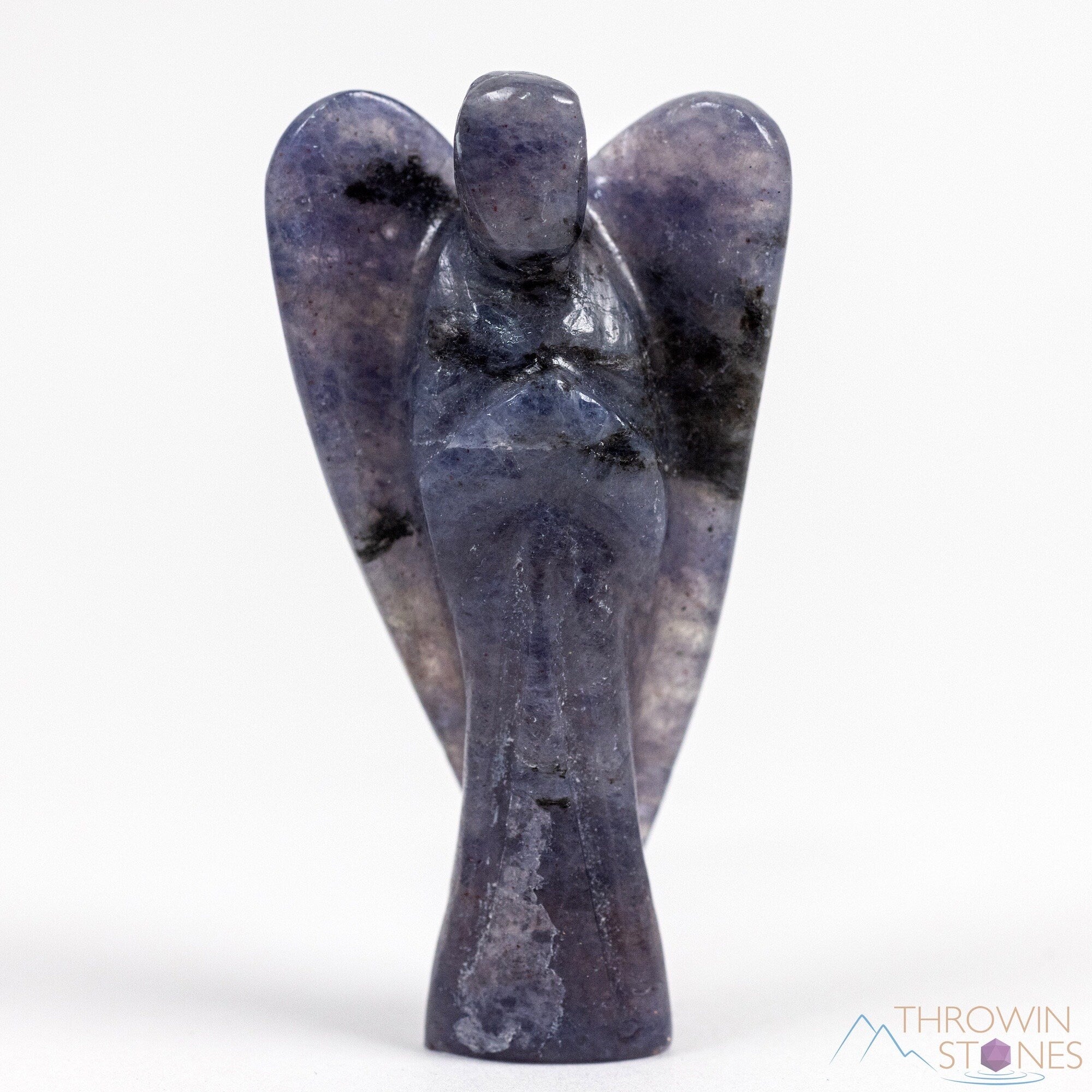 IOLITE Crystal Guardian Angel Figurine - Healing Stone Home Decor for Protection & Positive Energy | Perfect for Meditation Spaces, Gift Giving & Spiritual Healing
