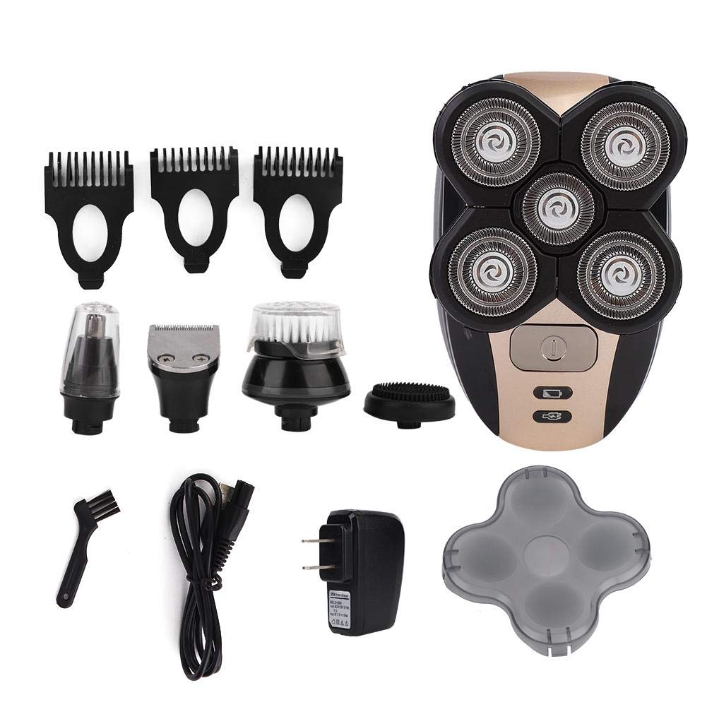 Electric Shaver for Men - USB Rechargeable Wet & Dry Waterproof Beard Trimmer, Floating 3D Design for No Dead Angle Shaving - Home & Travel Grooming Essential for Beards & Body Hair