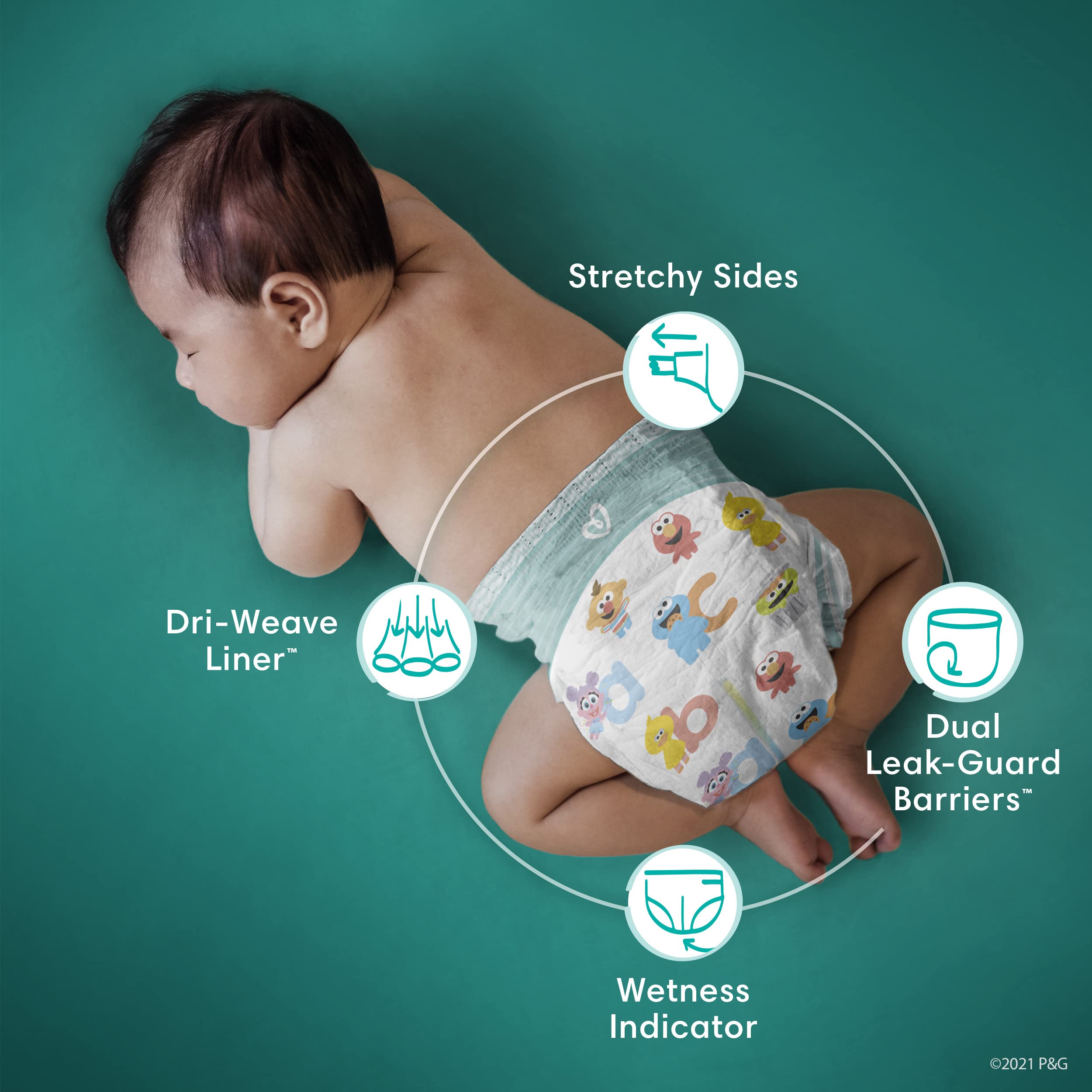 Pampers Baby Dry Disposable Diapers Size 4 (92 Count) - Super Pack of 3, Hypoallergenic & Leakproof for Overnight Protection | Perfect for Daycare, Travel & Nighttime Use | Packaging May Vary