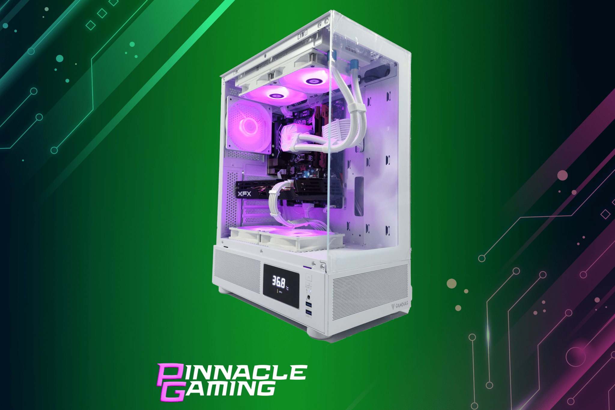 Custom Gaming PC - AMD Ryzen 5 Processor, RTX 3060 GPU, 2TB SSD, 32GB DDR4 RAM, White Liquid Cooled Desktop - Perfect for 4K Gaming, Streaming & Content Creation