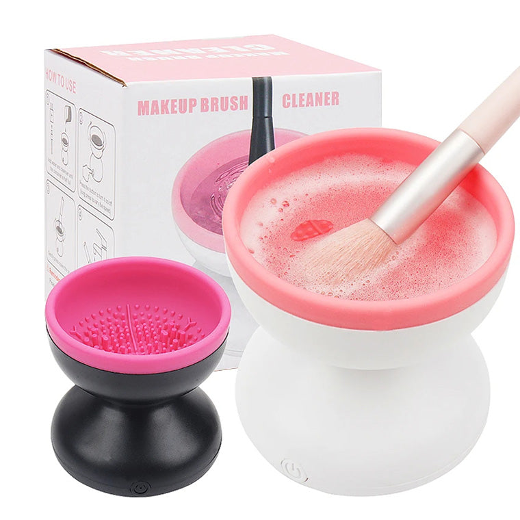 Portable Electric Makeup Brush Cleaner Machine - Automatic USB Cosmetic Brush Cleaner Tool for All Size Beauty Brushes | Perfect for Home, Travel & Professional Makeup Artists
