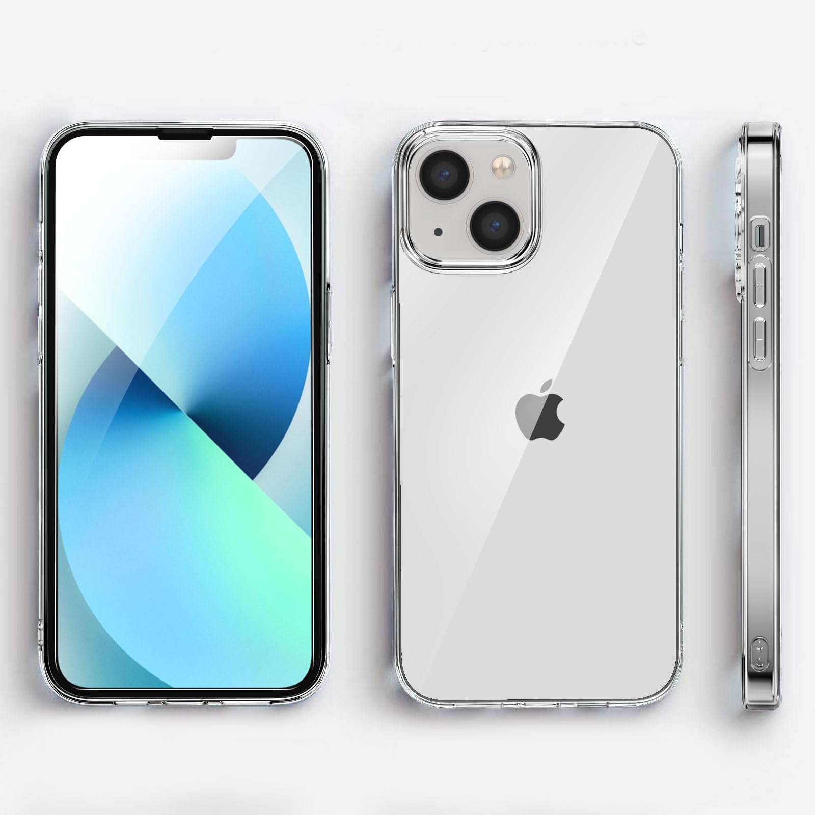 Ultra Clear iPhone 13 Mini Case (5.4 Inch) with 2 Pack Tempered Glass Screen Protectors - Soft TPU Gel Silicone Protective Cover for iPhone 13 Mini - Perfect for Everyday Use, Work & Travel Protection