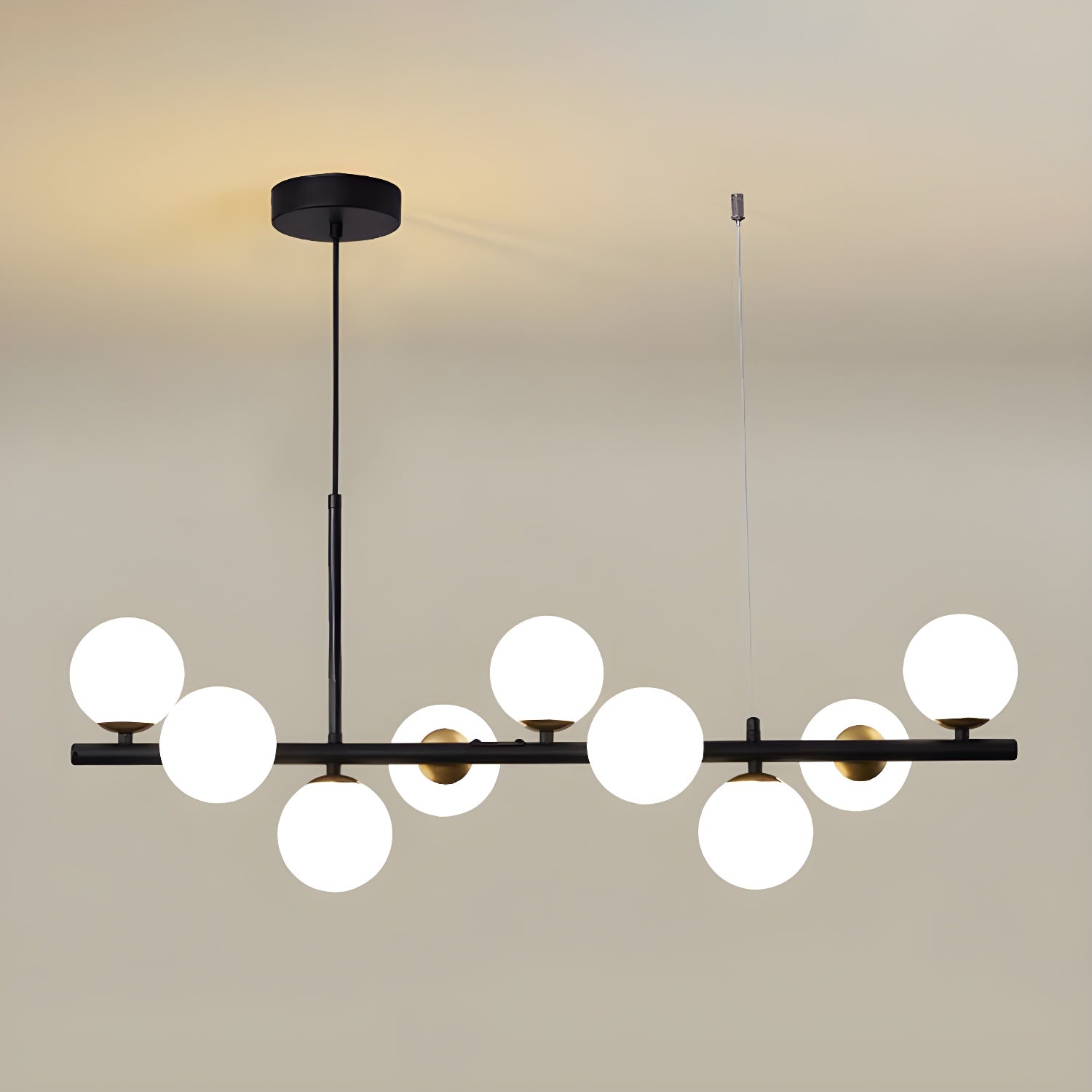 Aurelia Globe Chandelier - Modern Crystal Glass Pendant Light Fixture for Dining Room, Living Room, Bedroom & Foyer | Elegant Ceiling Lighting Decor for Home & Office