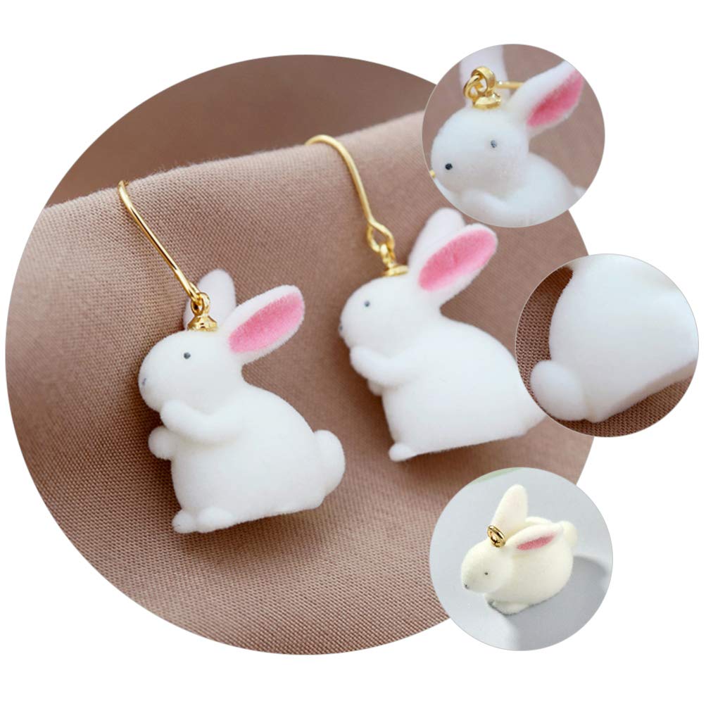 TOYANDONA 8pcs Easter Bunny Rabbit Charms - DIY Jewelry Making Supplies for Necklace Bracelet Earrings - Cute Animal Pendants for Easter Crafts & Kids Gifts - Perfect for Easter Decorations, Party Favors, and Spring DIY Projects