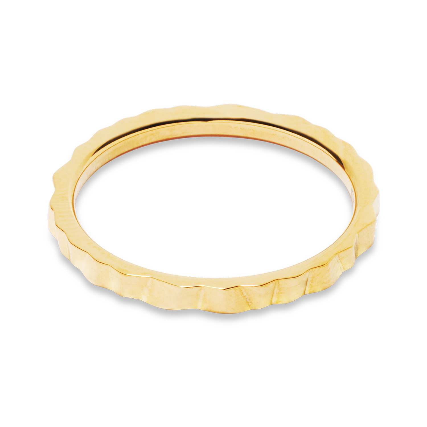 Slim Wave Gold Ring for Women - Elegant Stackable Band Jewelry for Everyday Wear, Wedding, Anniversary & Gift Giving