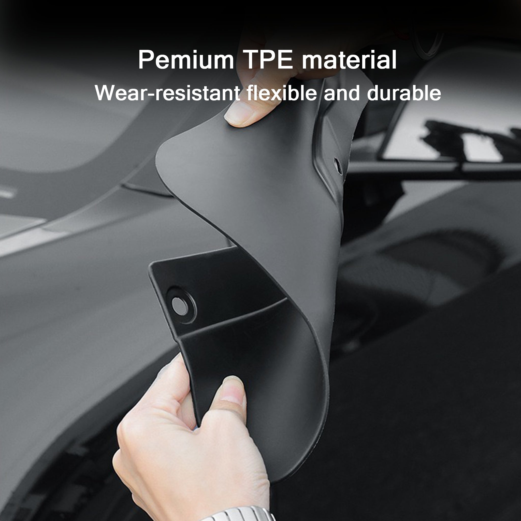 2024+ Tesla Model 3 Highland Mud Flaps Set - Splash Guards for All-Weather Protection - Perfect for Rain, Snow & Off-Road Driving
