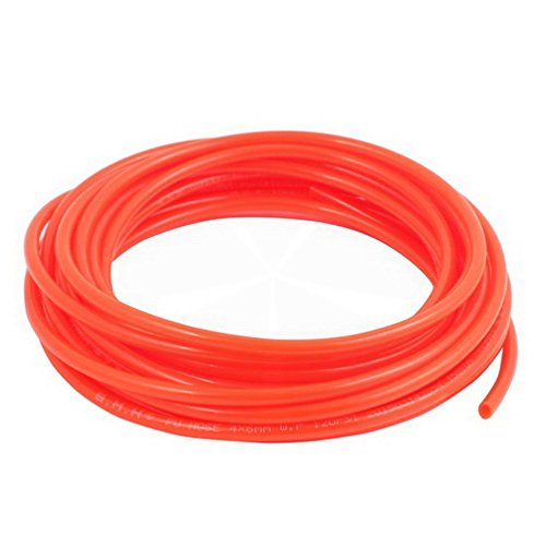 6mm x 4mm PU Pneumatic Air Hose - 7.7 Meter Orange Polyurethane Tubing for Air Compressors, Tools & Pneumatic Systems - Durable, Flexible & Kink-Resistant for DIY, Workshop & Industrial Applications