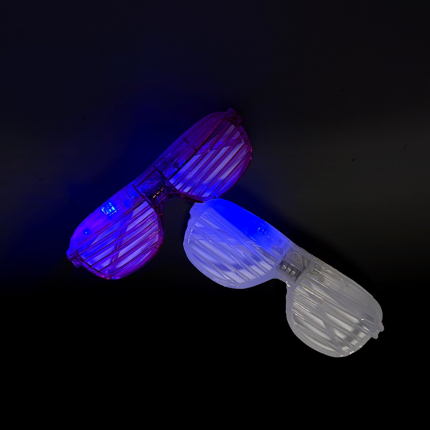 Flashing Shutter Glasses - 12 Pack Party Favors for Raves, Concerts & Halloween Costumes | LED Light Up Novelty Glasses for Nightclubs, Festivals & Themed Events