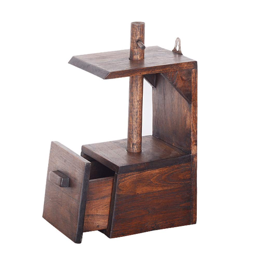 Premium Teak Wood Wall Mounted Paper Towel Holder with Drawer - Multifunctional Bathroom & Kitchen Organizer - 4.3x5.9x9.4in - Perfect for Small Spaces, RVs, and Modern Homes (Natural Wood Finish)