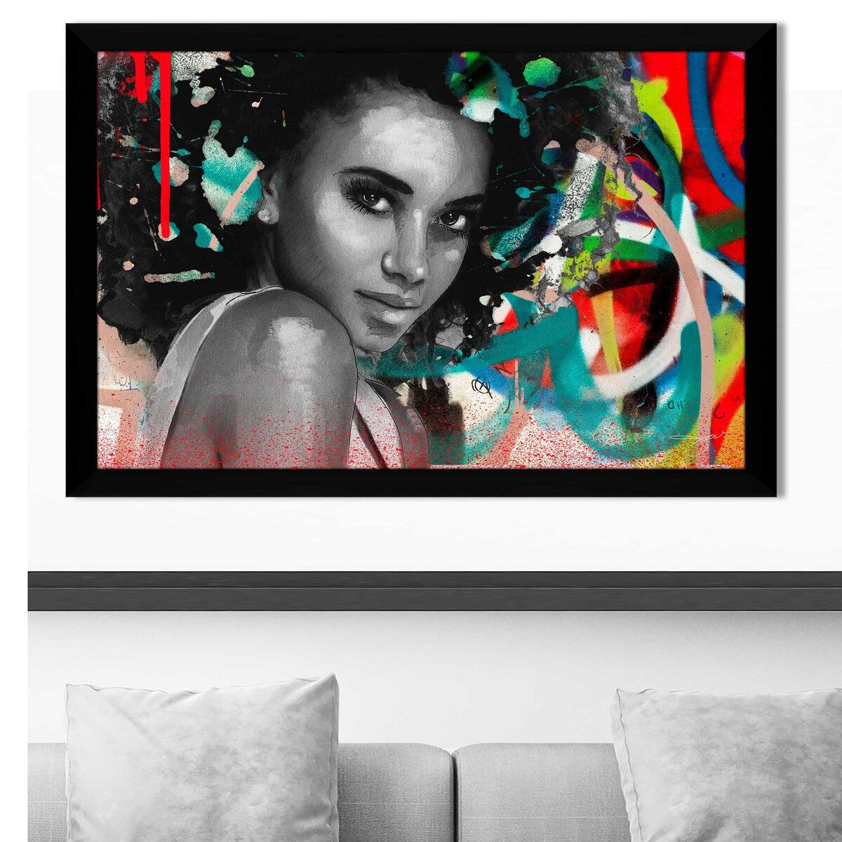 Jodi Print Afrique Model 6 Acrylic Wall Art - Modern African Home Decor for Living Room, Bedroom & Office