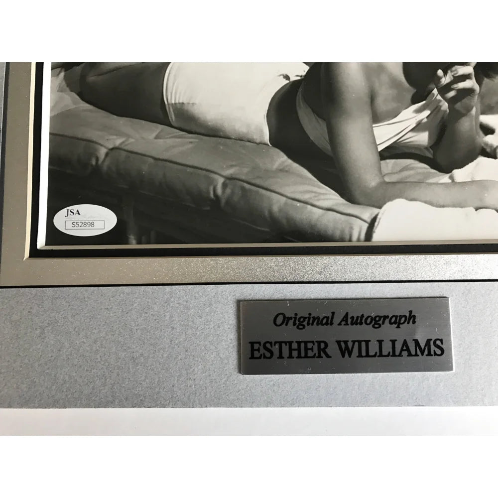Esther Williams Signed 8x10 Photo with JSA COA - Vintage Hollywood Actress Autograph Collectible - Perfect for Memorabilia Displays & Classic Film Fan Gifts