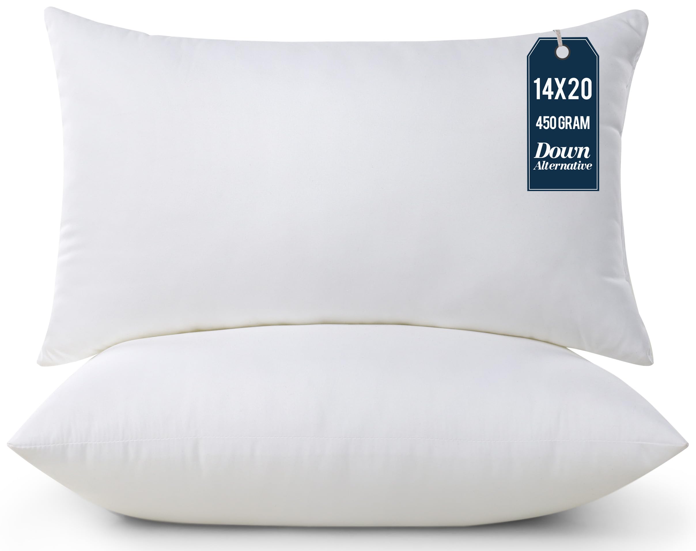 Utopia Bedding 14x20 Inches Throw Pillow Inserts (Pack of 2, White) - Soft Decorative Couch & Bed Pillows for Living Room, Bedroom - Perfect for Home Decor, Accent Pillows, Sofa Styling
