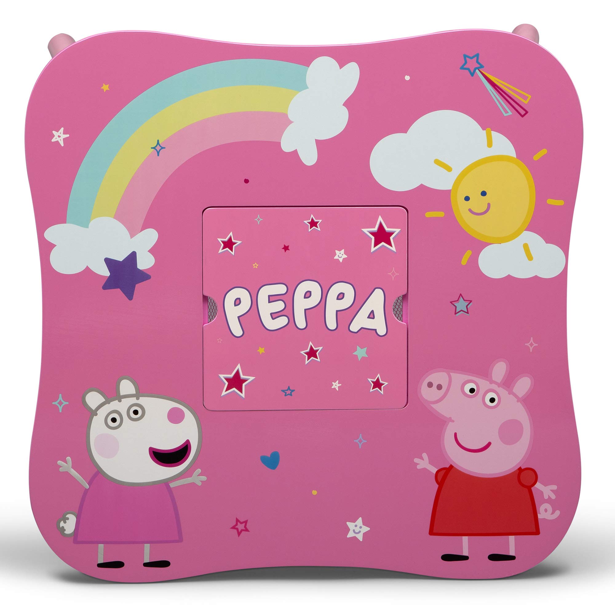 Delta Children Kids Table and Chair Set with Storage (2 Chairs Included) - Ideal for Arts & Crafts, Snack Time, Homeschooling & Homework - Perfect for Playrooms, Daycares & Preschool Learning - Peppa Pig Theme