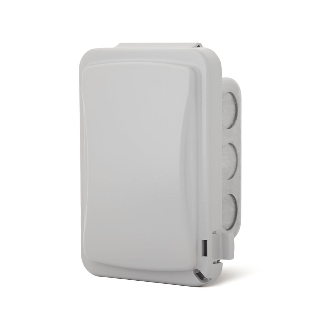 Infratech Single Duplex ON/OFF Wall Switch for Dual Element Electric Heaters - Weatherproof Cover - Perfect for Home, Office & Outdoor Heating Control
