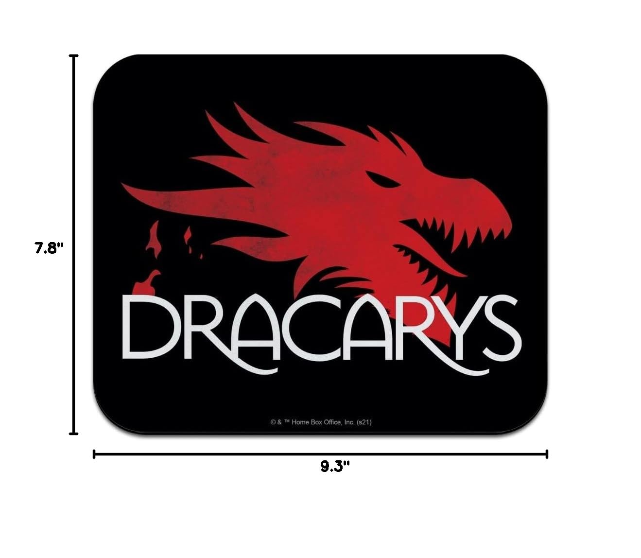 Game of Thrones Dracarys Low Profile Thin Mouse Pad - Premium Gaming Mousepad with Dragon Design for PC & Laptop - Perfect for Office Work, Gaming, and Graphic Design