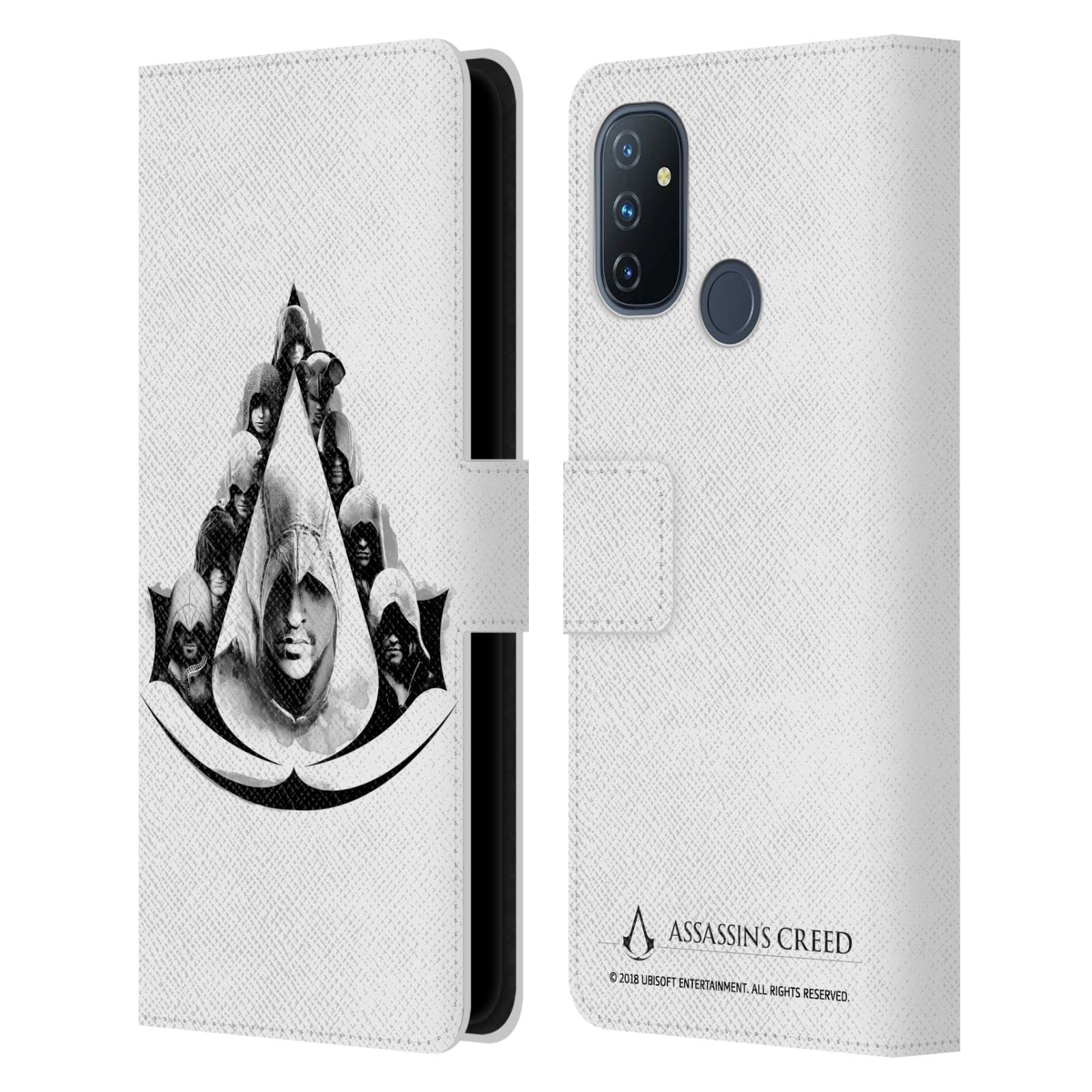 Officially Licensed Assassin's Creed Leather Book Wallet Case for OnePlus Nord N100 - Premium Character Design for Gaming Fans | Perfect for Travel, Work & Daily Use
