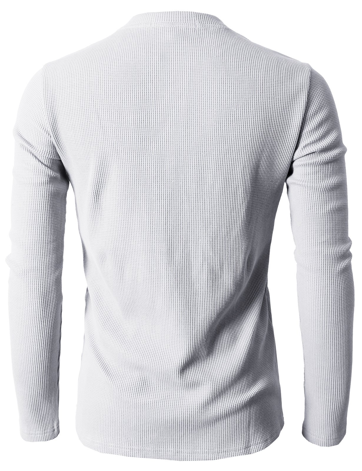 H2H Men's Casual Slim Fit Henley Cotton Shirts Long Sleeve Lightweight Waffle Fabric - Comfortable Everyday Wear for Work, Dating & Outdoor Activities