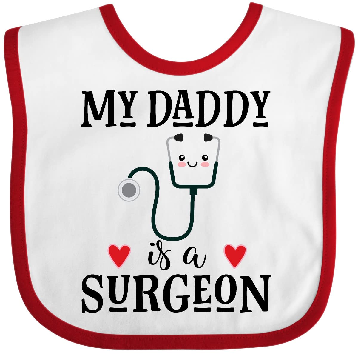 Inktastic Surgeon Daddy Doctor Baby Clothes & Bib - Adorable Infant Outfit for Doctor-Themed Events, Baby Showers & Playtime