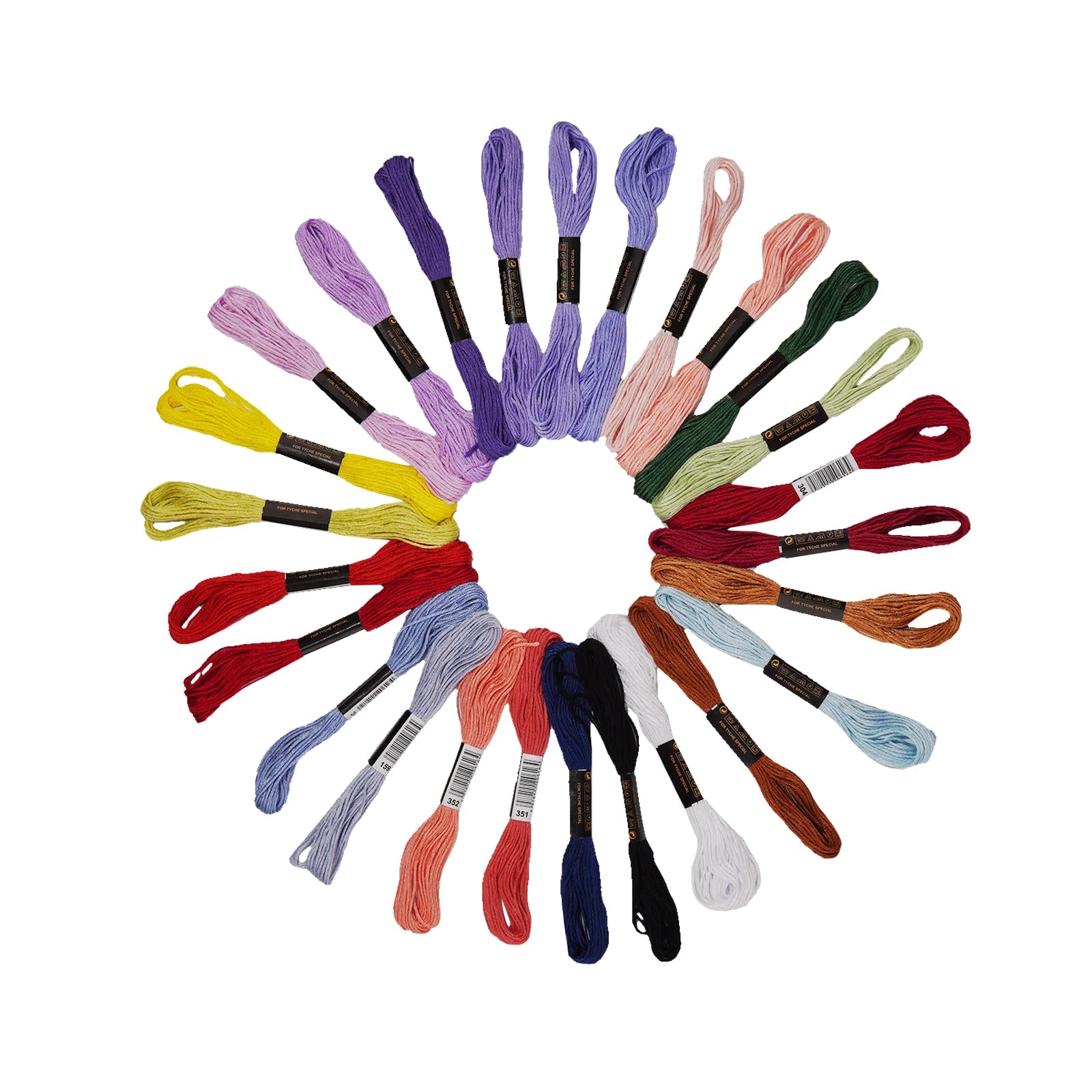 24-Color Rainbow Friendship Bracelet String - Embroidery Floss for Cross Stitch, DIY Bracelet Making & Craft Projects - Perfect for Kids' Crafts, Party Favors and Summer Camp Activities