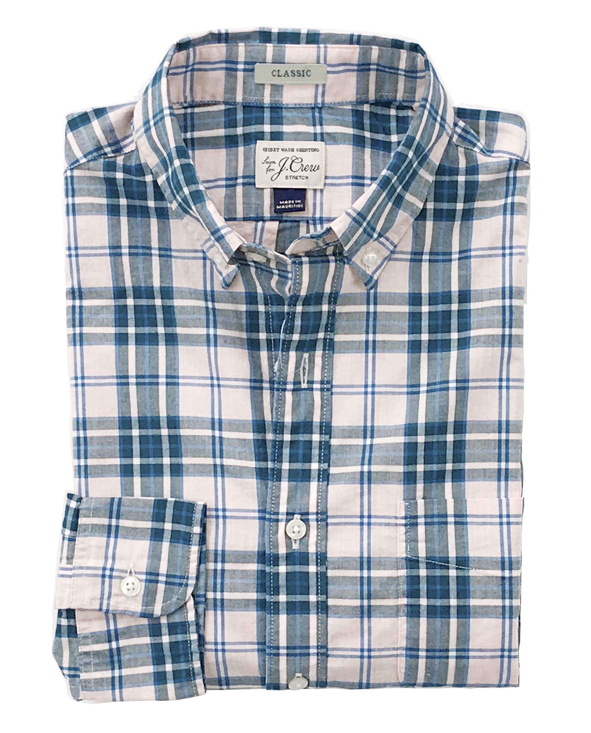 J.Crew Men's Classic Fit Secret Wash Button-Down Shirt - Comfortable Casual & Business Wear for Office, Dates & Everyday Style