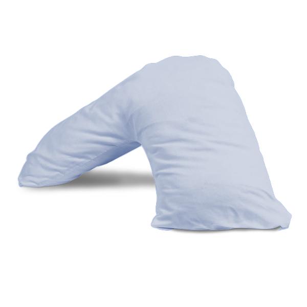Riggs Percale Orthopedic V-Shaped Pillow Case - Breathable & Supportive for Neck Pain Relief - Perfect for Travel, Home, and Office Use