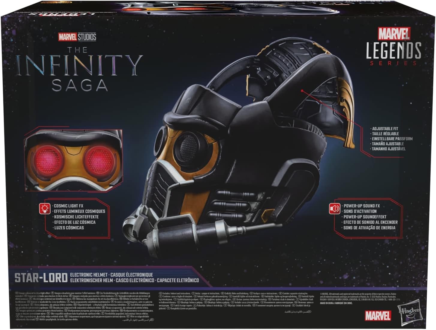 Marvel Legends Series Star Lord Roleplay Helmet - Guardians of The Galaxy Cosplay Costume Accessory for Halloween & Comic Con