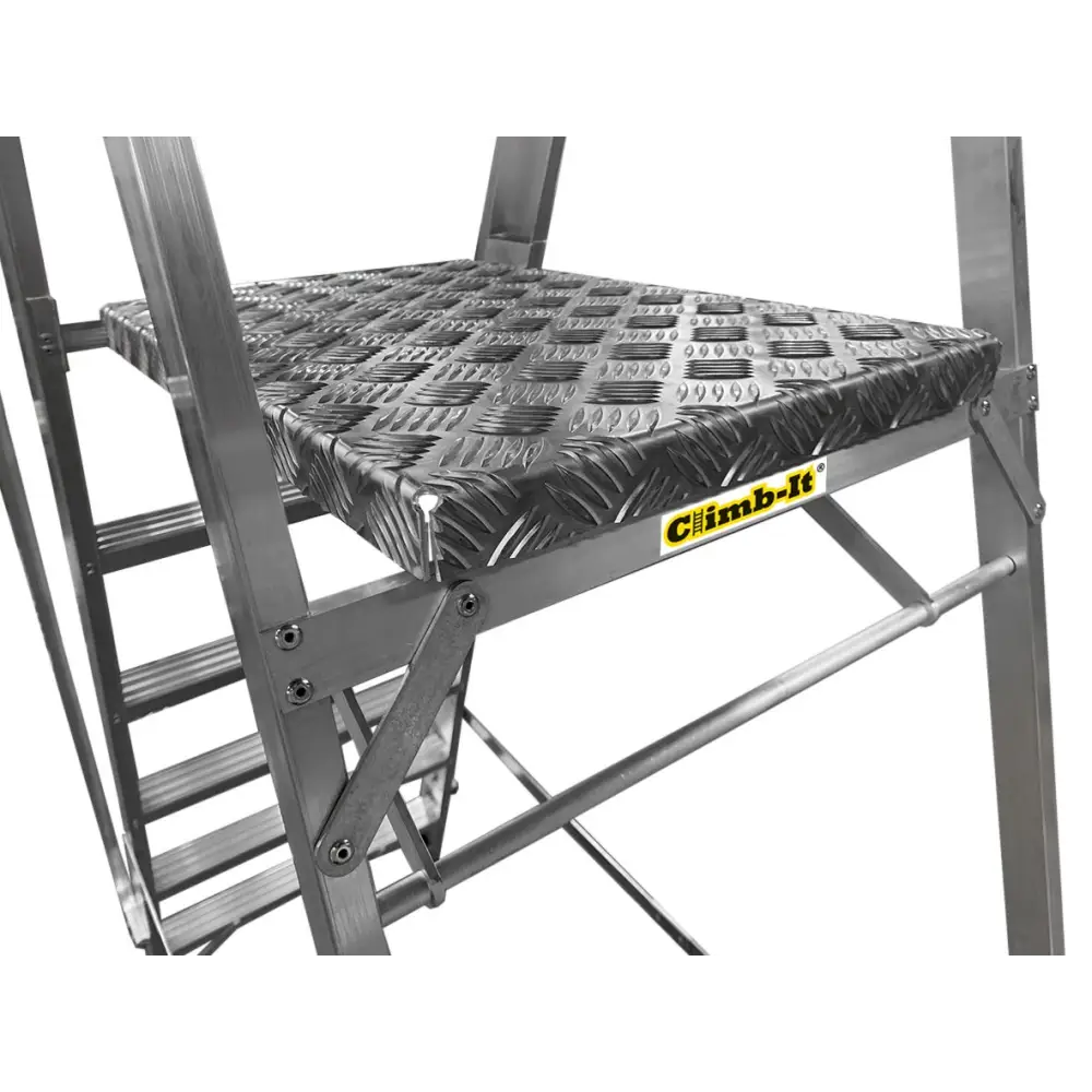 Climb It Aluminum Wide Steps - Lightweight & Durable Ladder for Home, Garden, and DIY Projects | Perfect for Roofing, Painting, and Outdoor Use