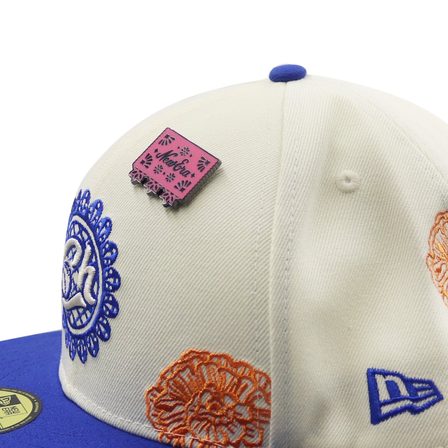 New Era 59FIFTY Day of the Dead Snapback Hat - Mexican Sugar Skull Baseball Cap for Halloween, Dia de los Muertos Celebration & Streetwear Fashion