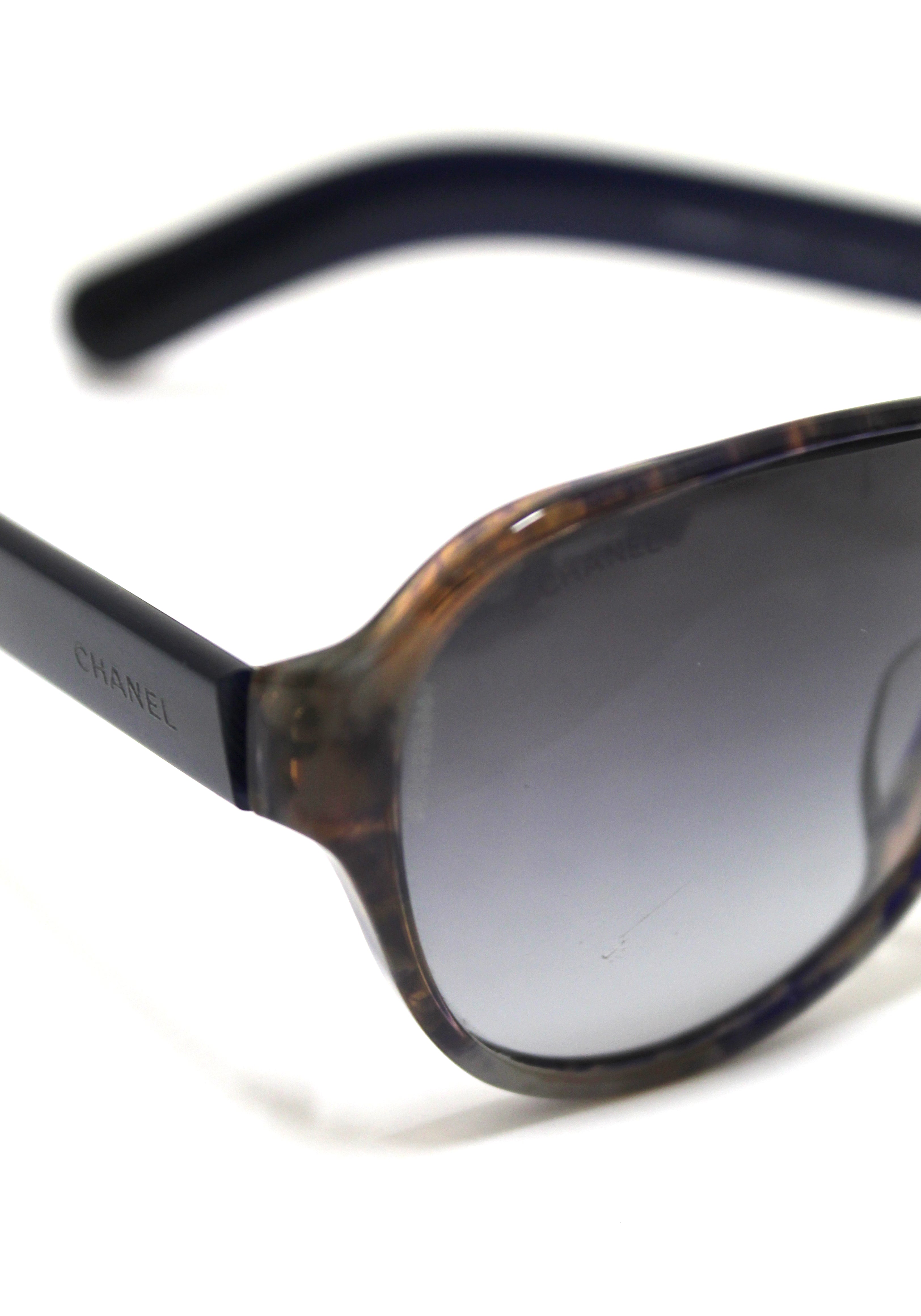 Authentic Chanel Indigo Framed Sunglasses 5233 A - Luxury UV Protection for Women, Perfect for Beach, Driving & Outdoor Activities