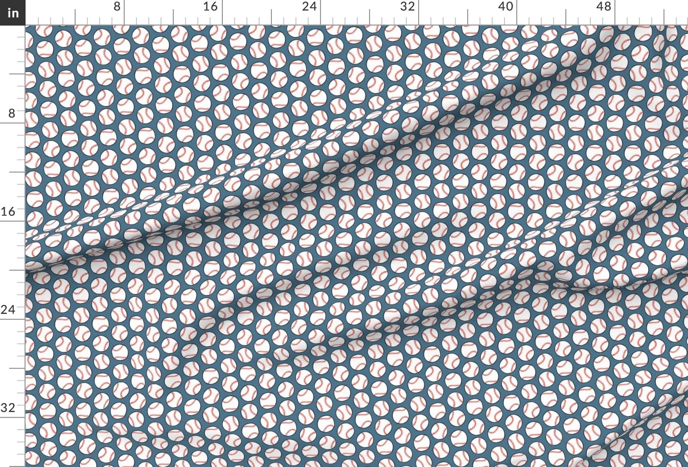 Baseball Themed Velvet Upholstery Fabric - Dull Blue Play Ball Sports Print Fat Quarter for Home Decor, Apparel & DIY Projects | Perfect for Baseball Fan Gifts, Quilting & Crafting