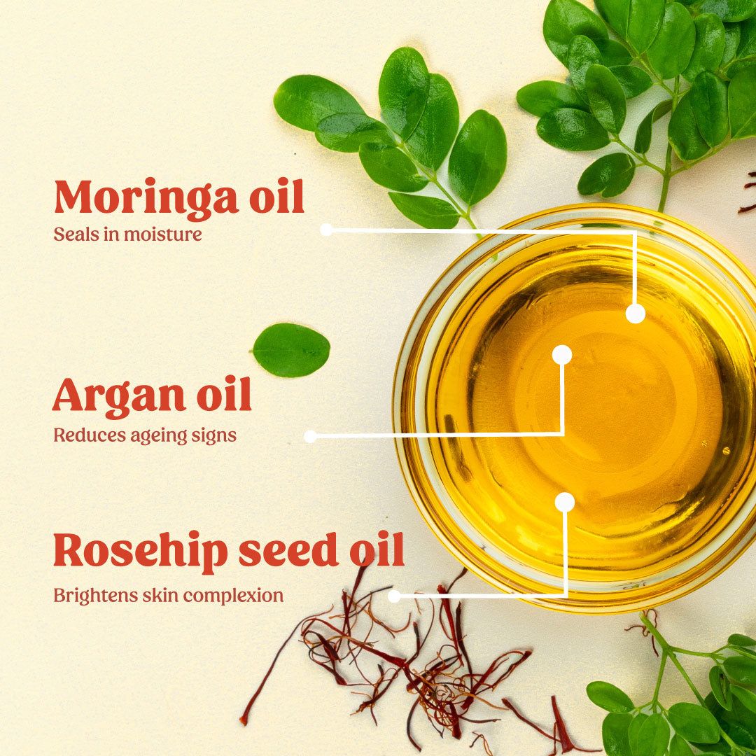 Best Moringa & Argan Oil Beauty Serum for Face - Anti-Aging, Hydrating & Brightening Skincare Treatment - Perfect for Daily Use & Night Routine