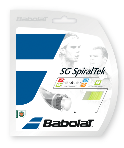 Babolat Spiraltek 16/1.30 Tennis String (Yellow) - High Performance Tennis Racket String for Spin & Control - Perfect for Competitive Play & Training Sessions