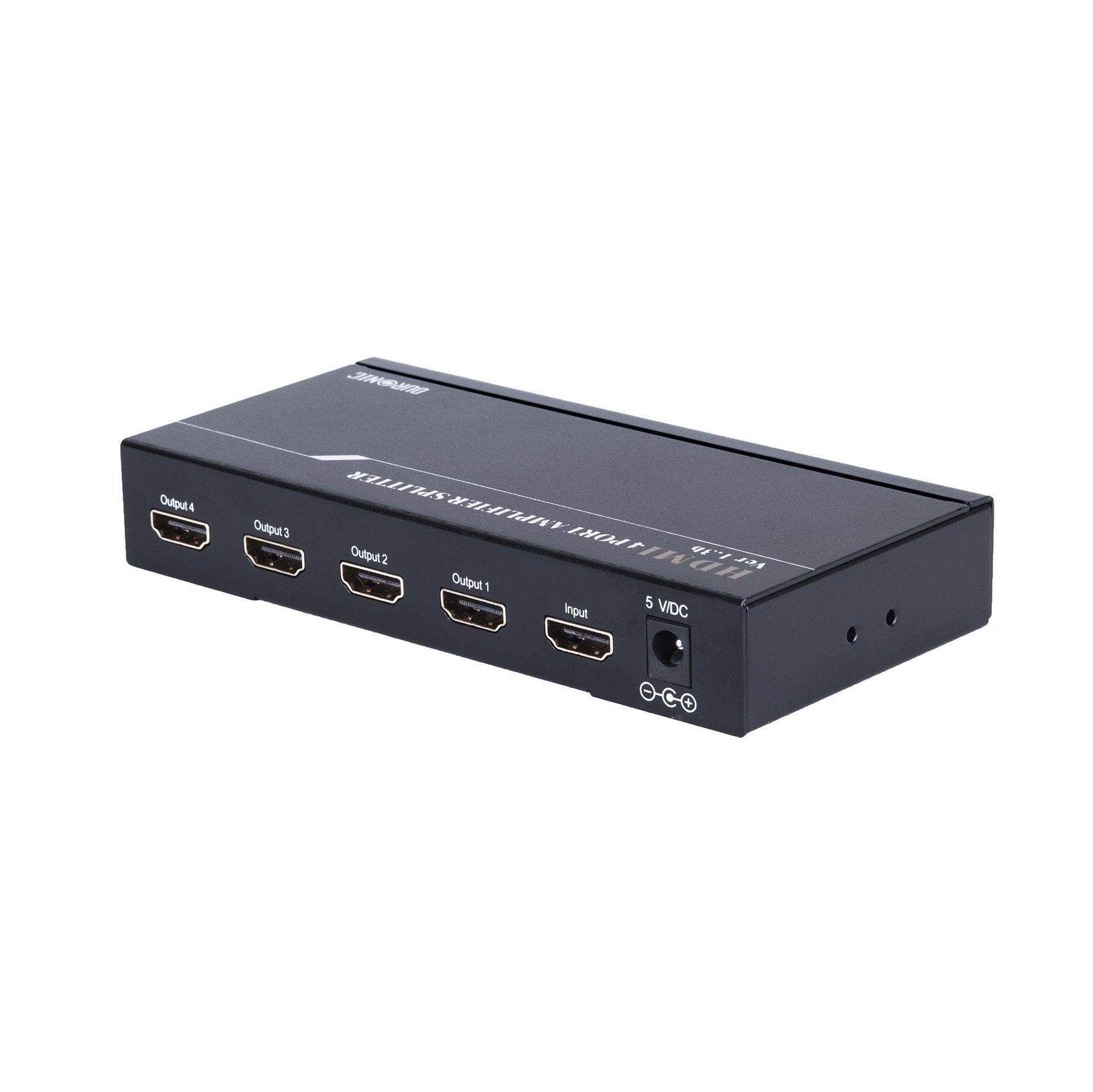 Duronic HS14 4-Way HDMI Splitter Box - 1 Input 4 Output, Full HD 1080p 3D Supported - Connect 1 HD Source to 4 TVs Simultaneously | Perfect for Home Theater, Gaming, and Multi-Screen Presentations