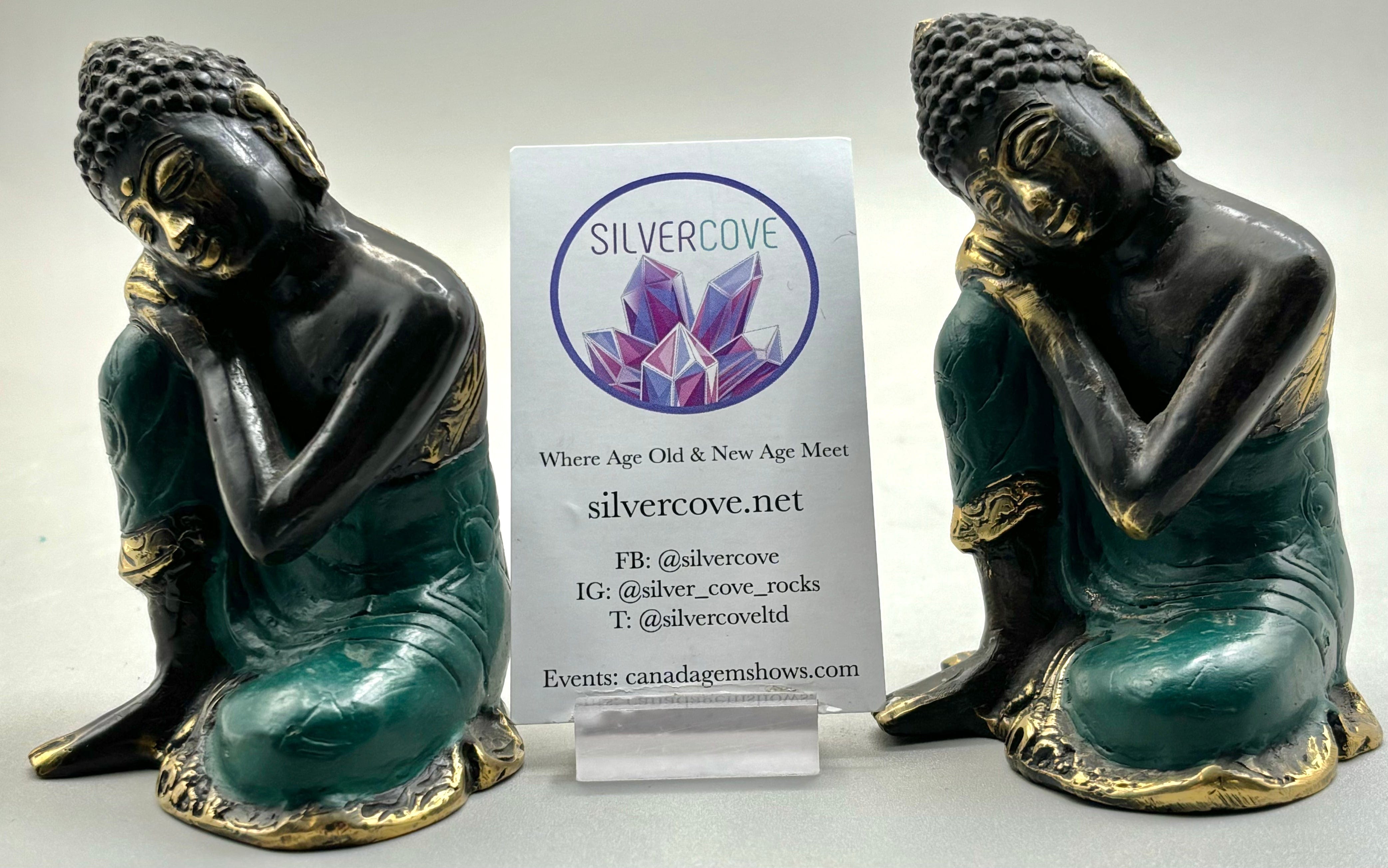 Handmade Bronze Meditation Statue for Home Decor - Spiritual Zen Buddha Figurine for Yoga, Meditation & Mindfulness Practice