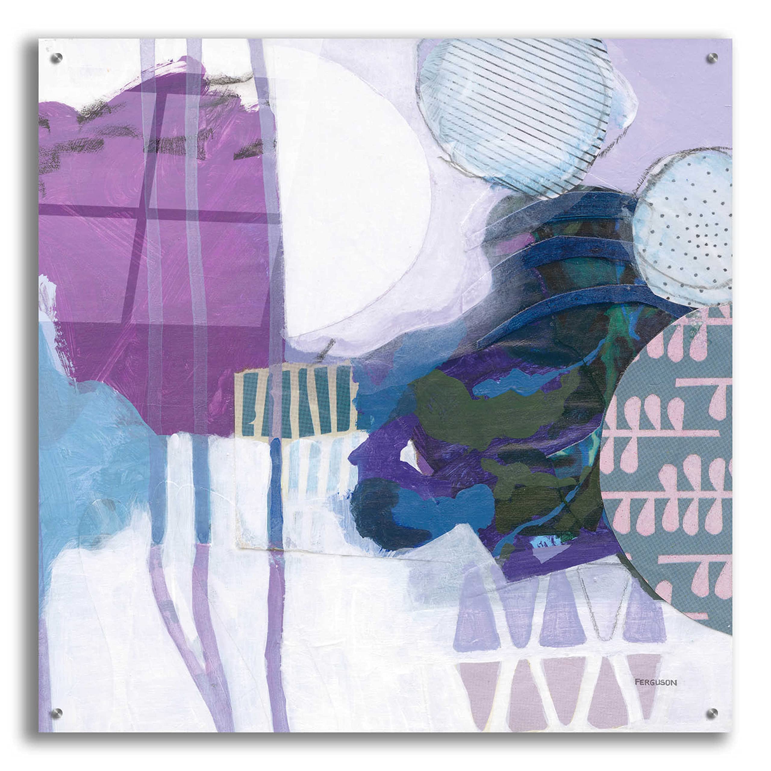 Abstract Layers IV Acrylic Glass Wall Art by Kathy Ferguson - 36x36 Inches Modern Home Decor for Living Room, Bedroom & Office