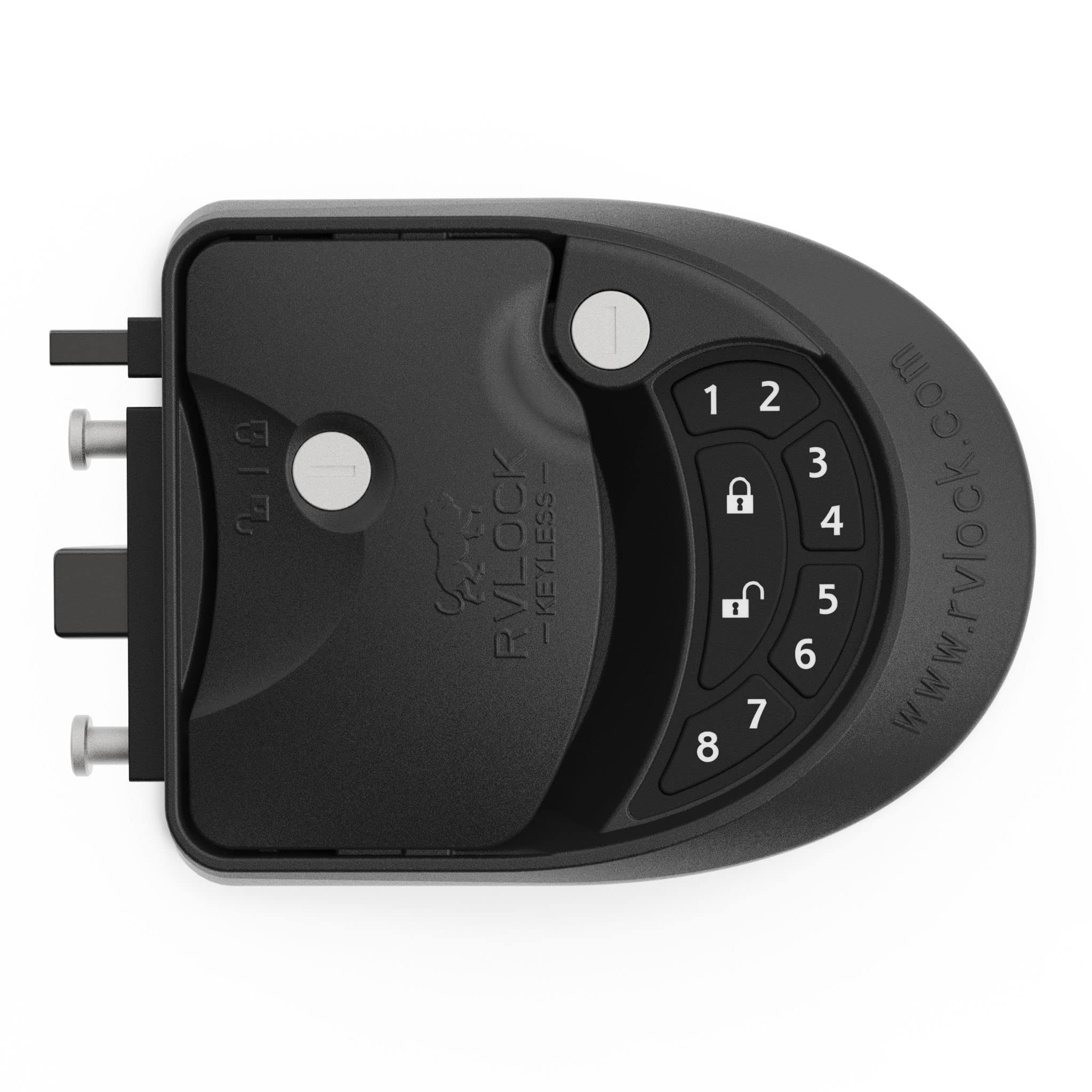 RVLock Class C Charter Keyless Entry Keypad & Handle with Fob - All Metal RV Door Lock Replacement Kit - Upgraded Silicone Keypad for Class C & A Motorhomes - Fits 4.5