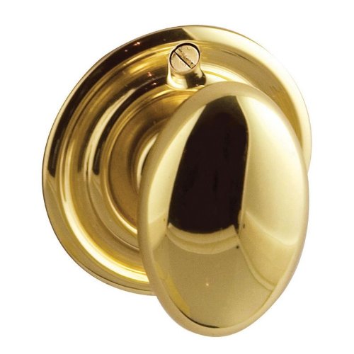 Baldwin 6756 Vintage Brass Interior & Entrance Thumb Turn Lock with Backplate for 2-1/4