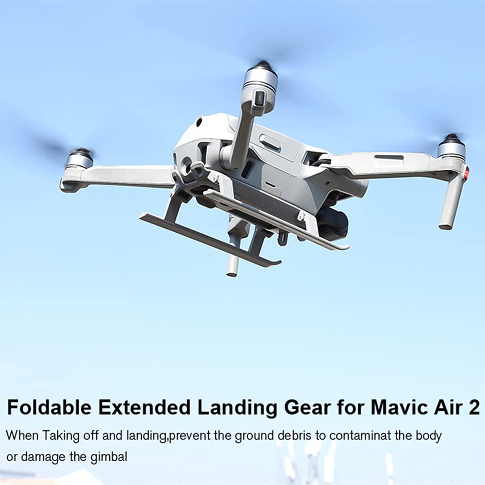 Quick-Release Foldable Landing Gear for DJI Mavic Air 2 & Air 2S - Enhanced Drone Leg Support for Stable Takeoff/Landing - Perfect for Outdoor, Travel & Aerial Photography