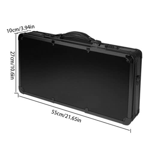 Professional Barber Carrying Case for Clippers & Scissors - Heavy Duty Salon Stylist Tool Box with Secure Code Lock (Black) - Perfect for Mobile Barbers, Salon Professionals & Traveling Hairstylists